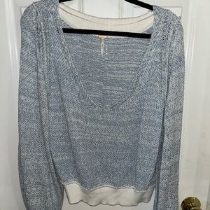Free people cropped knit sweater size M EUC